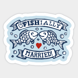 Officially Married Fish Sticker